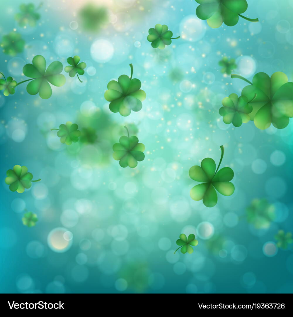 Abstract bokeh blur template with - trifolium vector image
