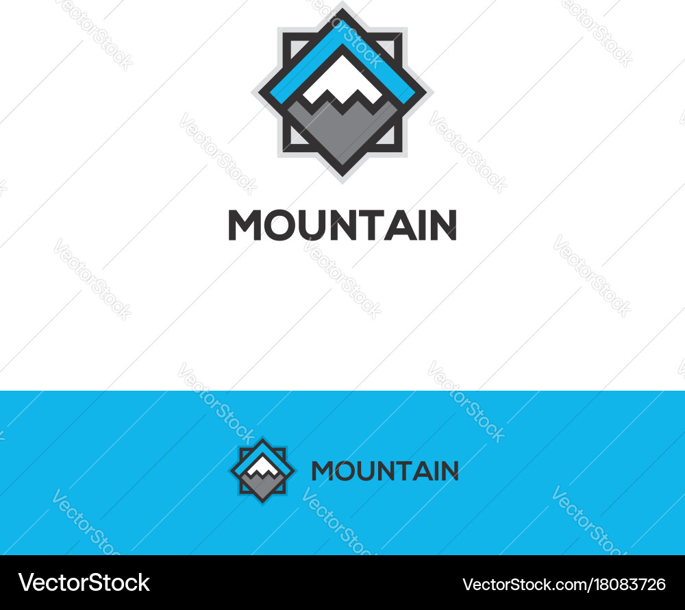 Abstract geometric mountain logo Vector Image