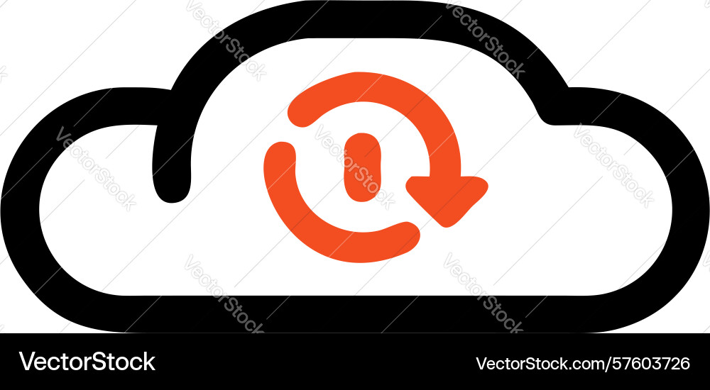 Cloud data cycle icon design generative ai vector image