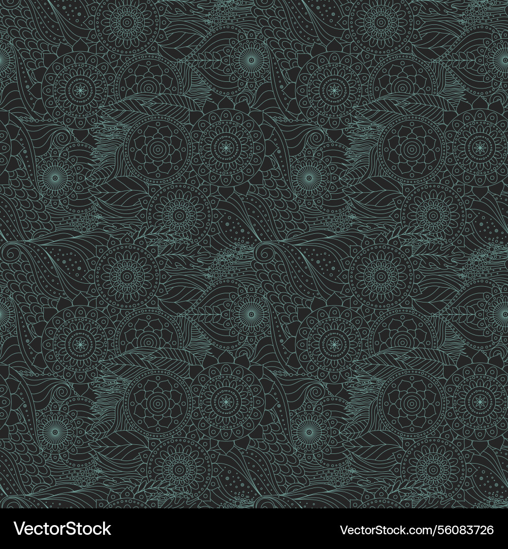 Ethnic seamless pattern in a dark color scheme Ethnic seamless pattern in a dark color scheme Vector Image