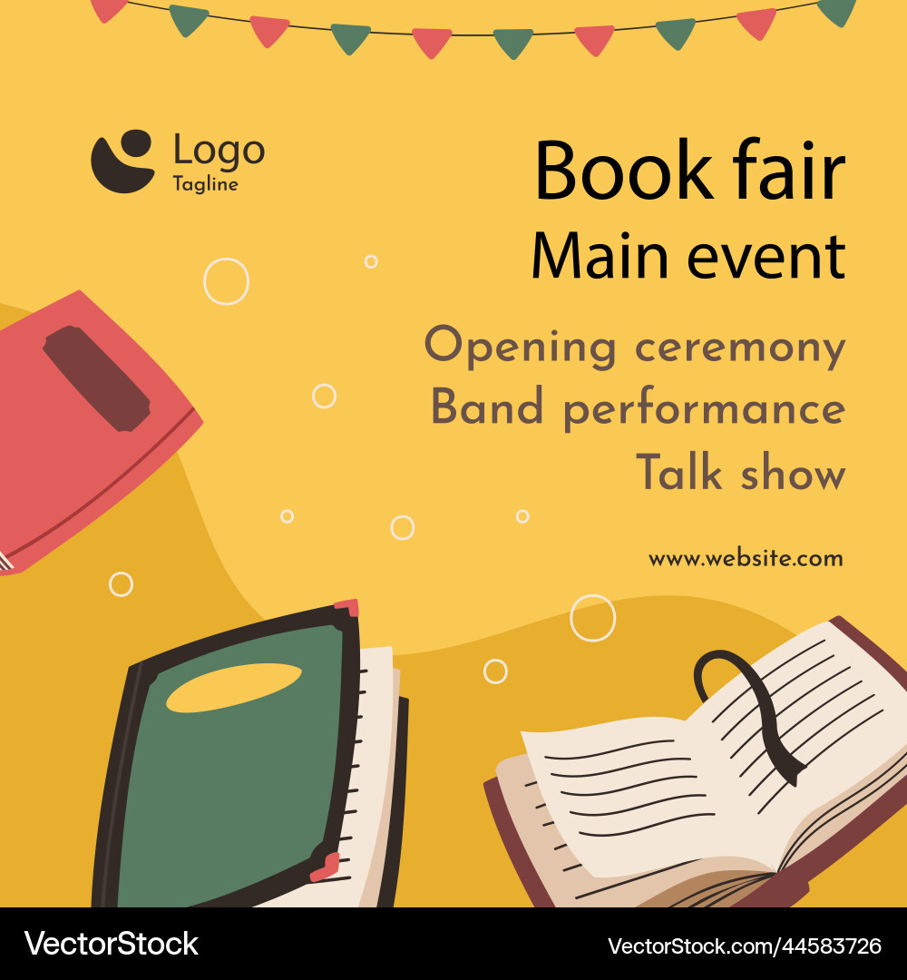Flat local fair posts set Flat local fair posts set Vector Image