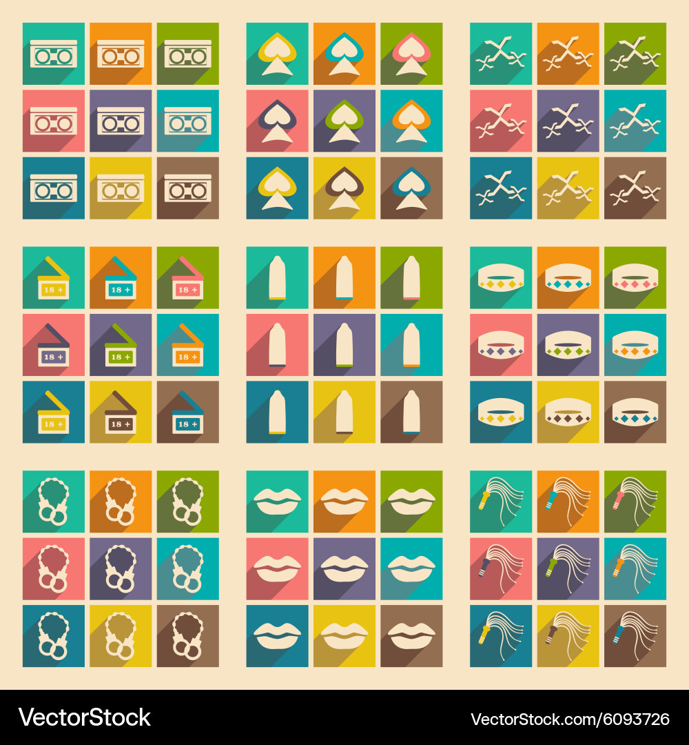 Flat with shadow concept and mobile application Vector Image