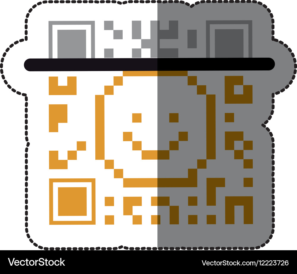 Isolated qr code design vector image