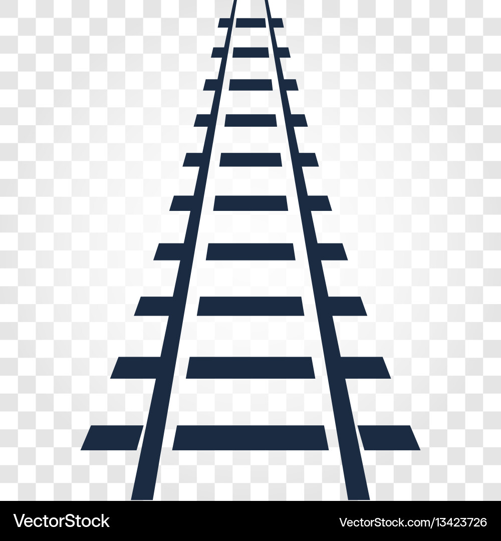 Isolated rails railway top view ladder elements Vector Image