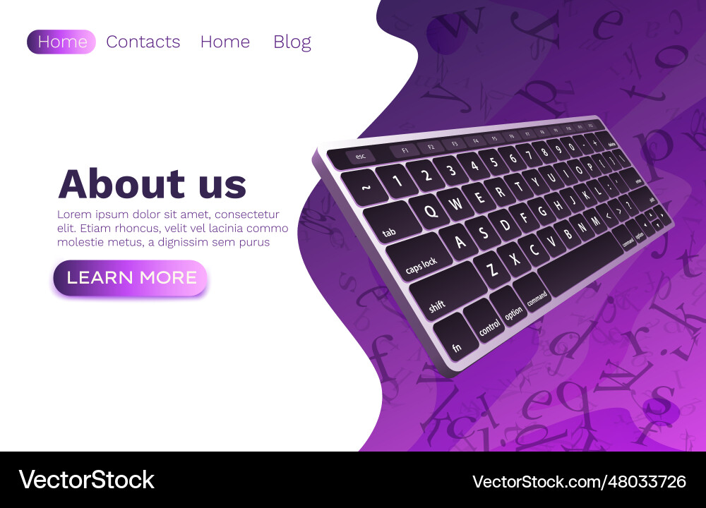Keyboard computer web banner concept tech Keyboard computer web banner concept tech Vector Image