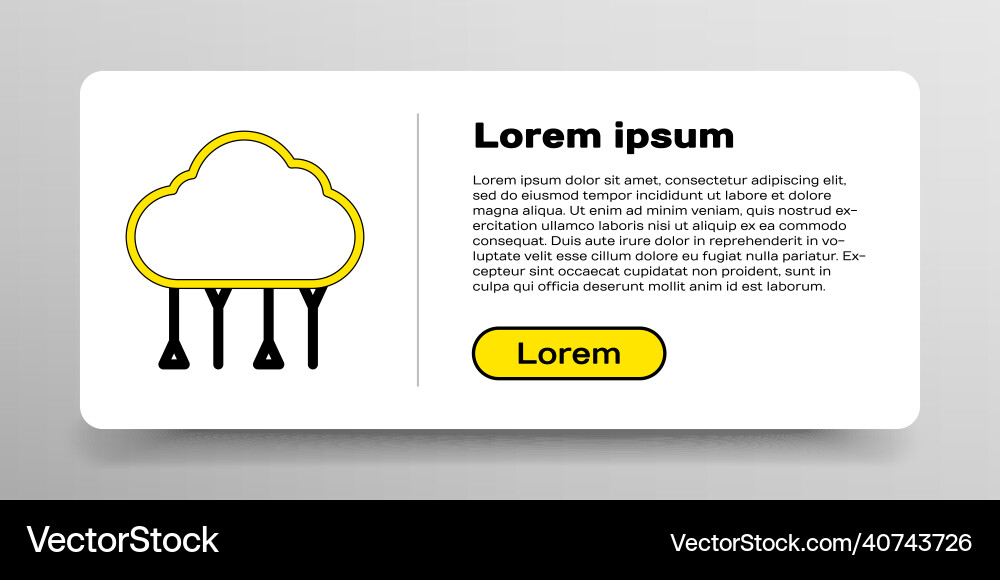 Line network cloud connection icon isolated Line network cloud connection icon isolated vector image