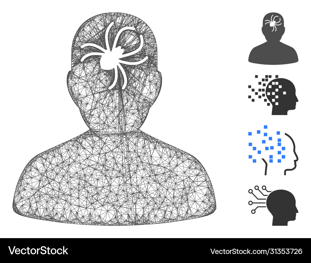 Mental bug web mesh vector image