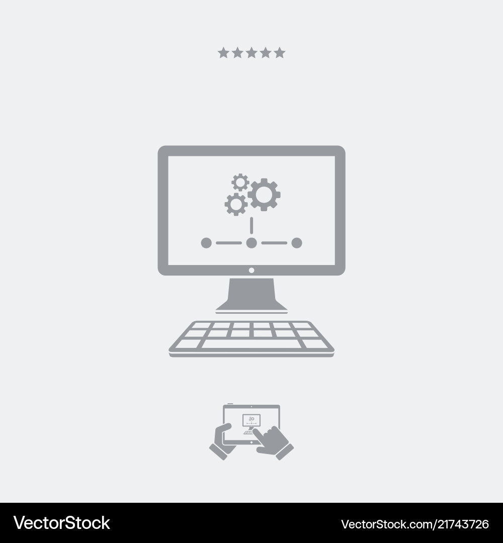 Network settings button icon Vector Image
