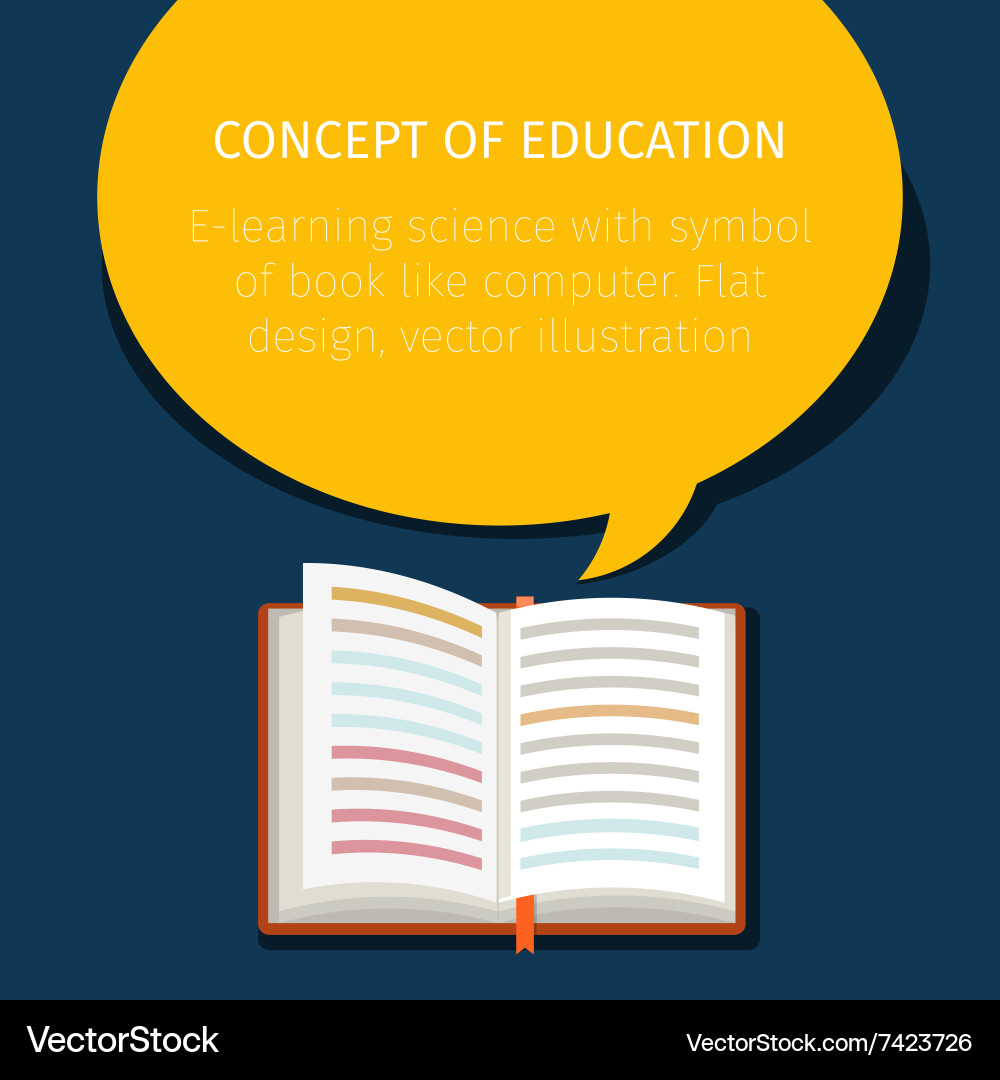 Open Book with Speech Bubble Background vector image