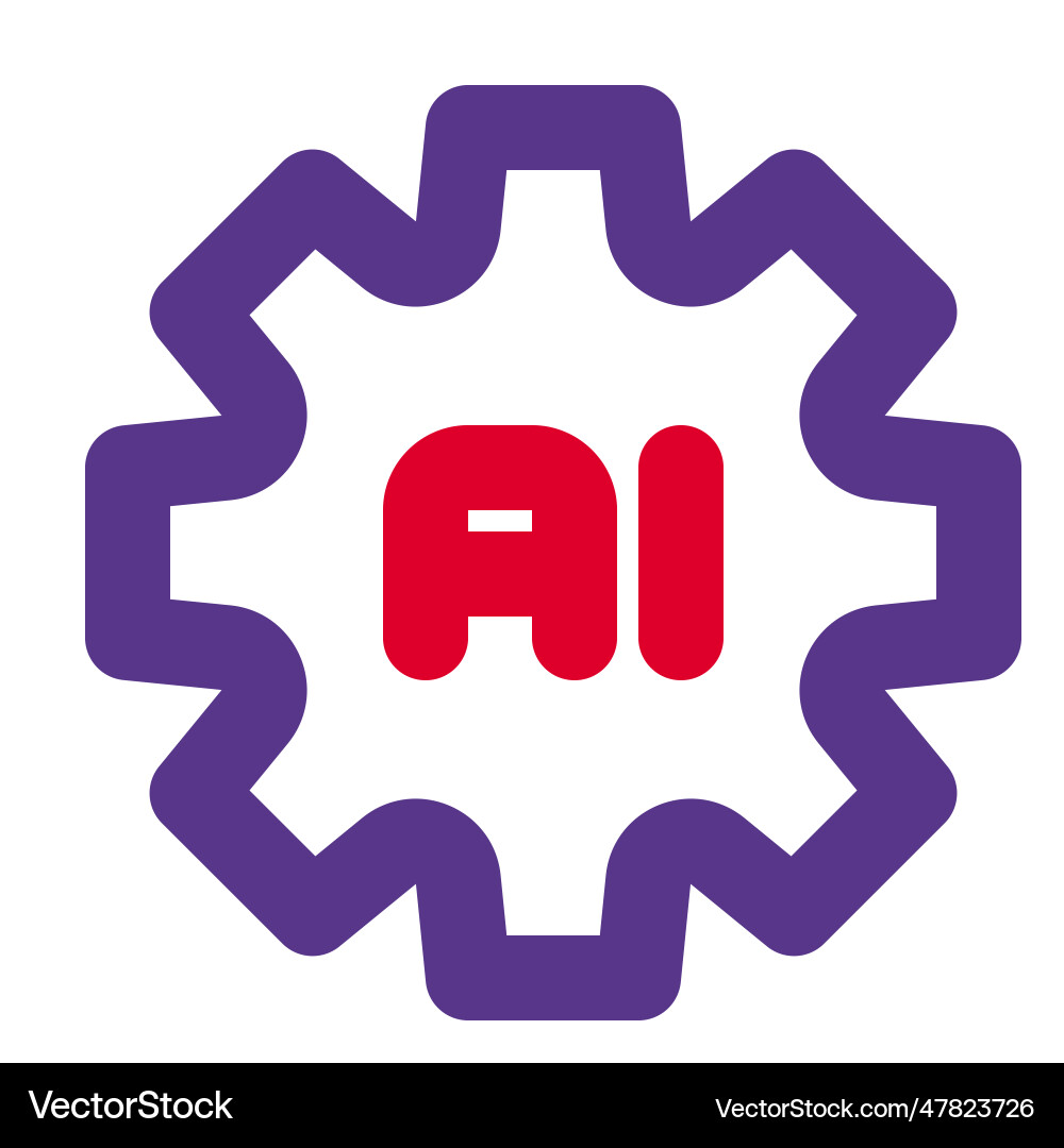 Powerful ai technology that is automated vector image
