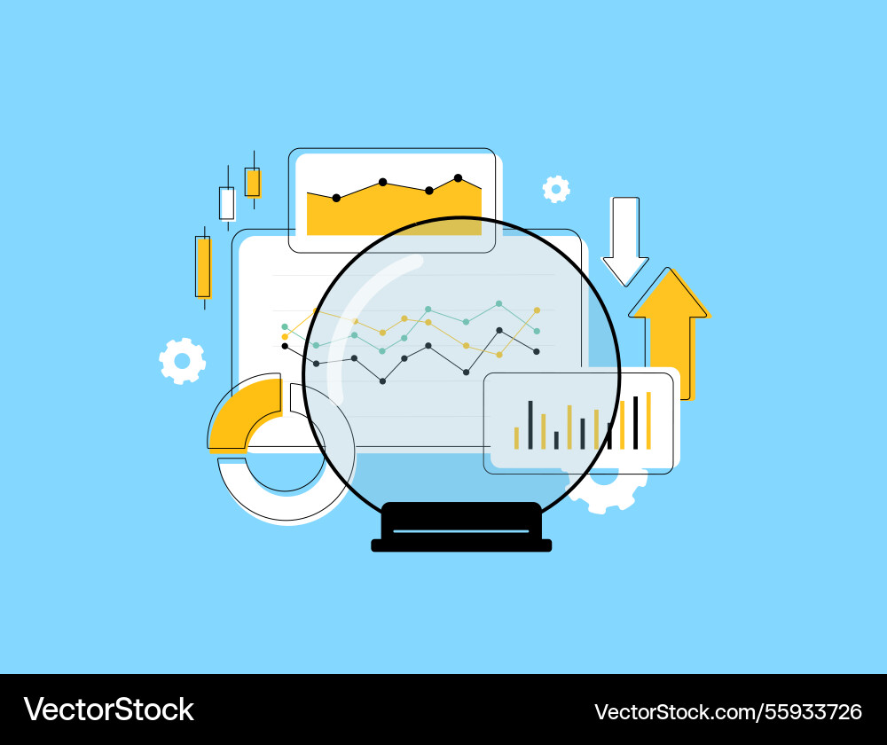 Predictive data analytics uses big ai Predictive data analytics uses big ai vector image