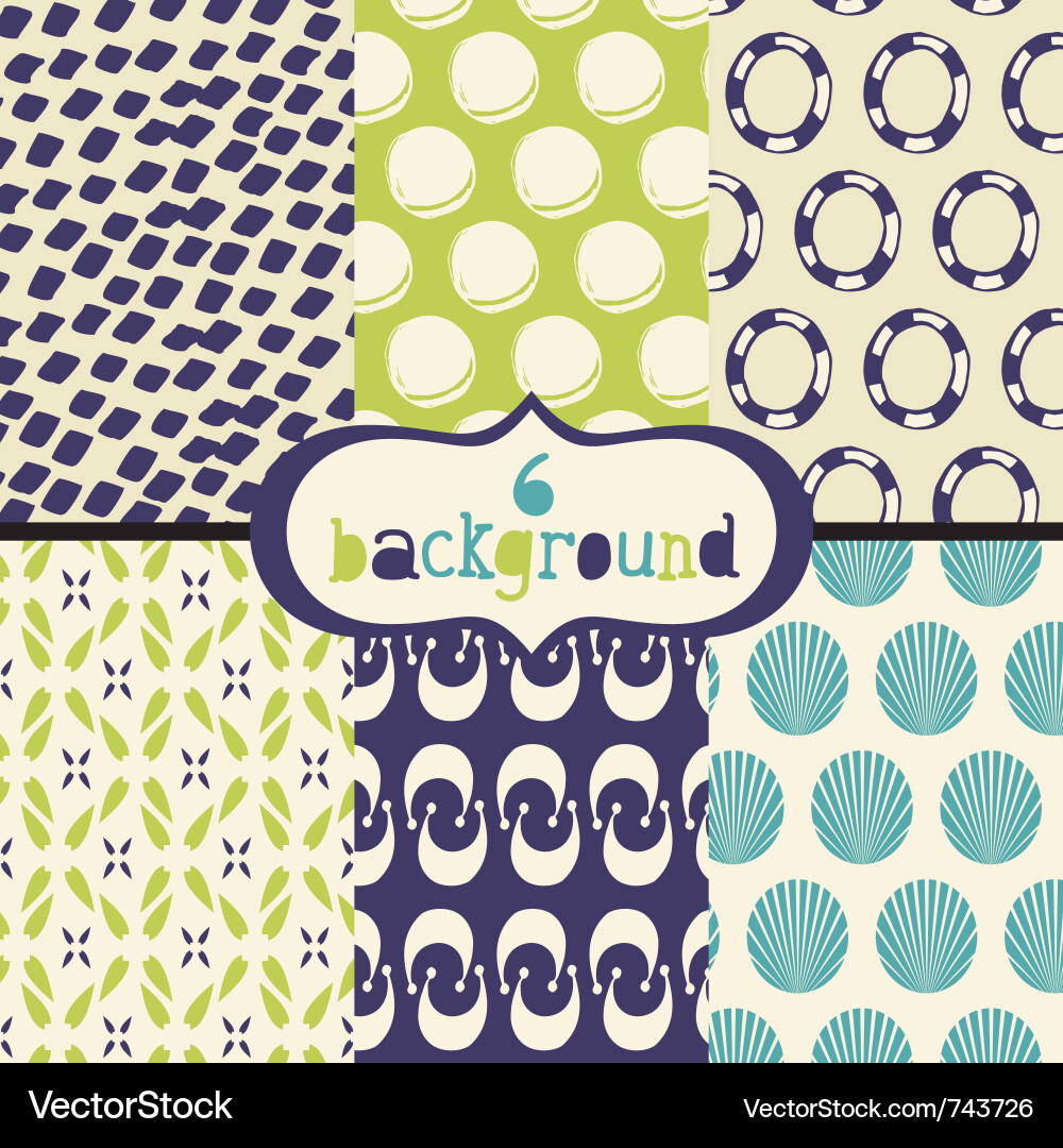 Retro Circle Patterns vector image