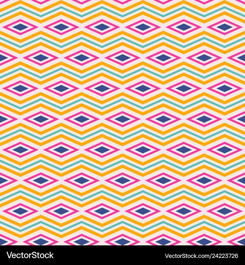 Seamless pattern of rhombuses and zigzag lines Seamless pattern of rhombuses and zigzag lines vector image