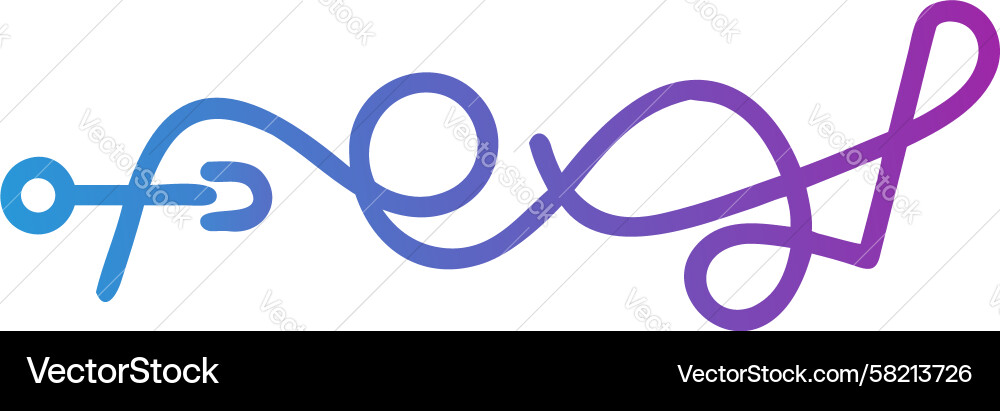 Wavy Line Flow Dynamic Element Vector Image