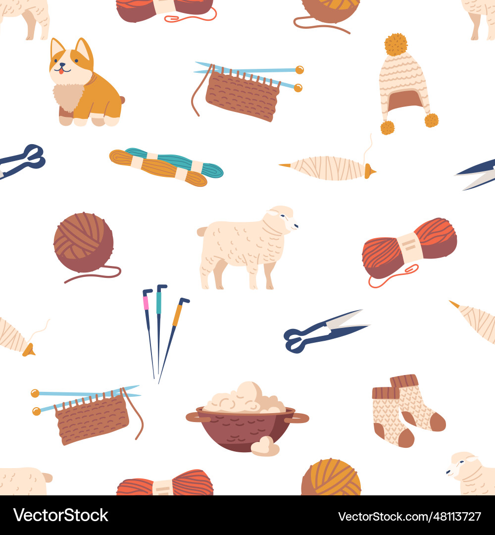 Charming seamless pattern featuring an array Charming seamless pattern featuring an array vector image