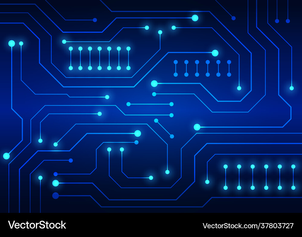 Circuit technology background with hi-tech Circuit technology background with hi-tech vector image