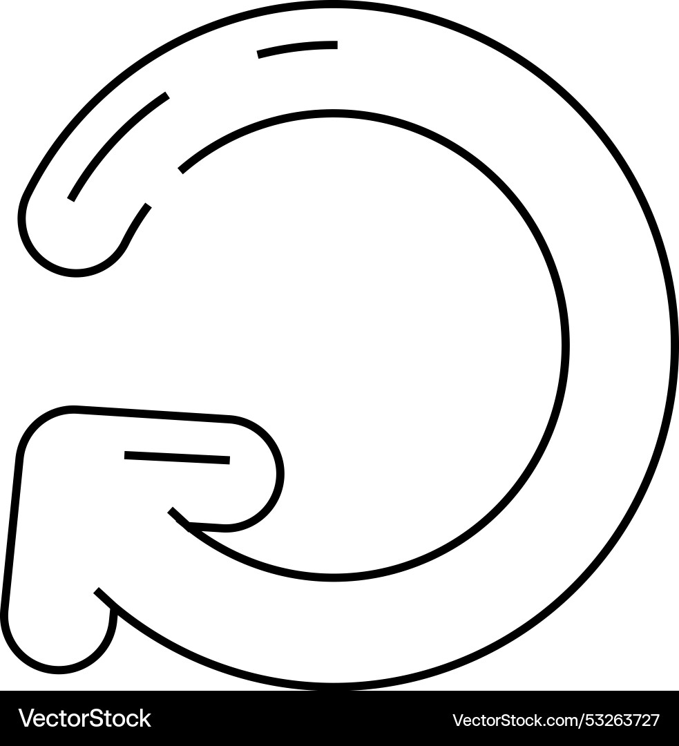 Circular arrow cyclic operation line icon Circular arrow cyclic operation line icon Vector Image