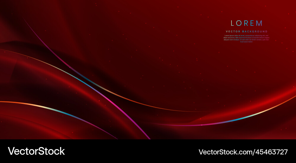 Dynamic Red Abstract Shape with Sparkle vector image