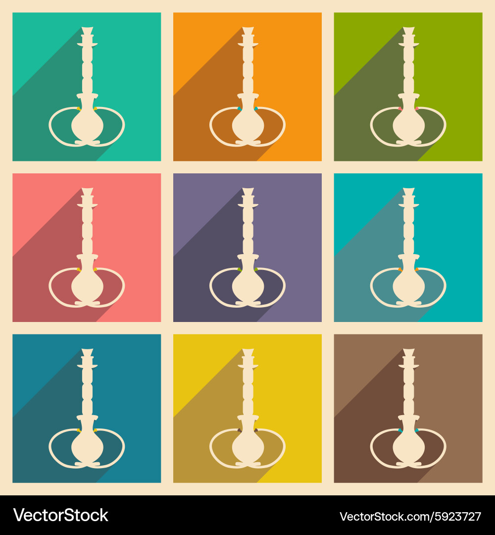 Flat with shadow concept and mobile application vector image