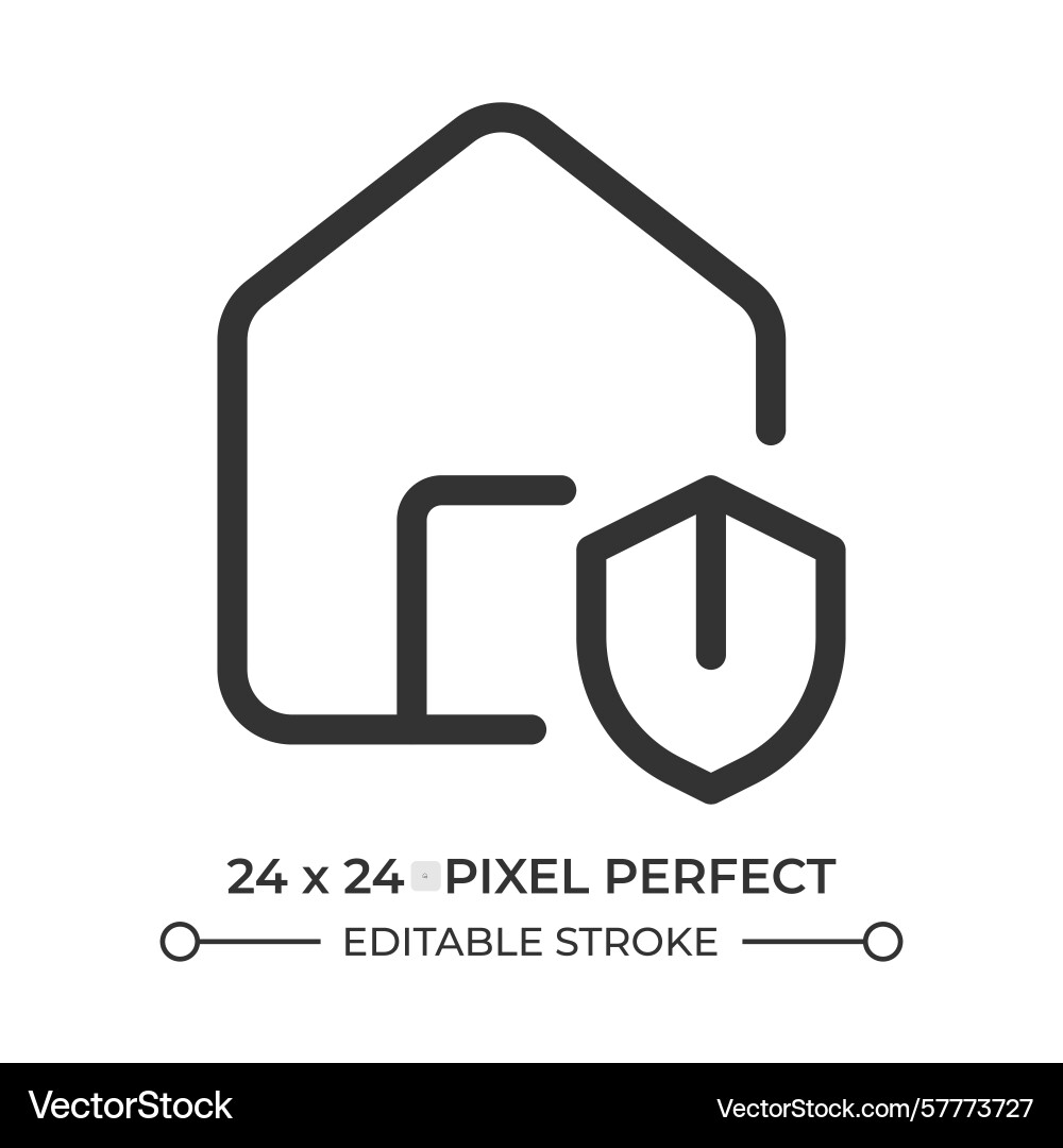 Home security system line ui icon Home security system line ui icon Vector Image