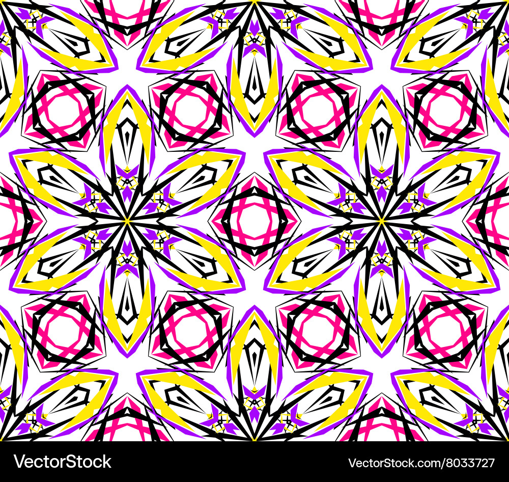 Kaleidoscopic abstract lily pattern vector image