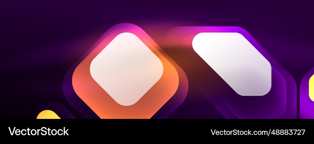 Neon lines squares and round shapes abstract Neon lines squares and round shapes abstract vector image