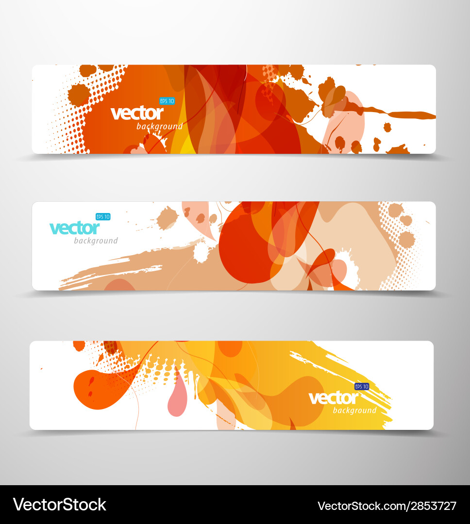 Set of abstract colorful web headers Vector Image