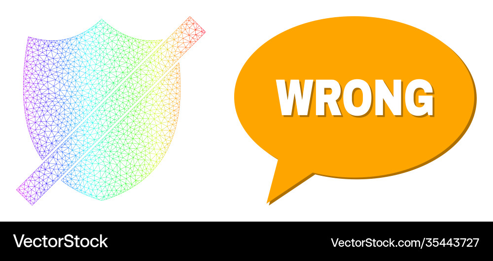 Spectrum net gradient wrong shield icon Spectrum net gradient wrong shield icon Vector Image