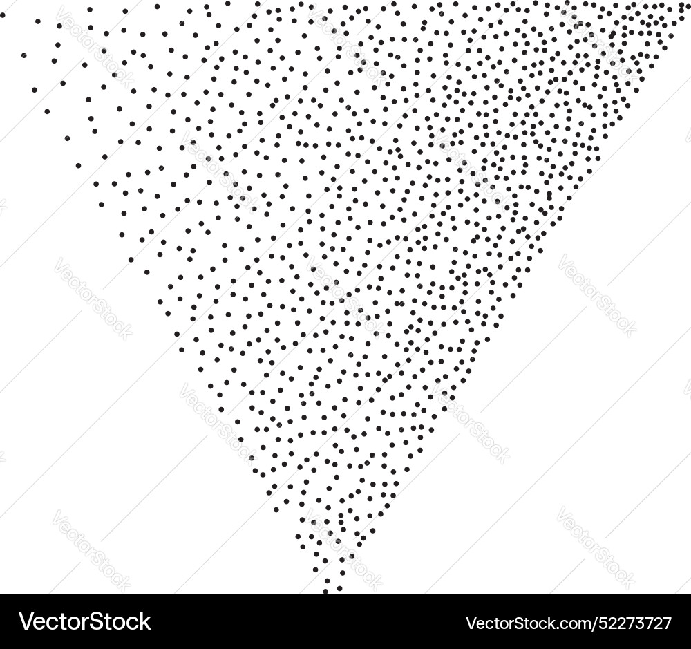 Stippled triangle element for design Stippled triangle element for design vector image