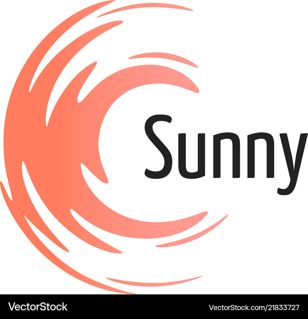 Sun icon hot summer tourism logo template Sun icon hot summer tourism logo template vector image