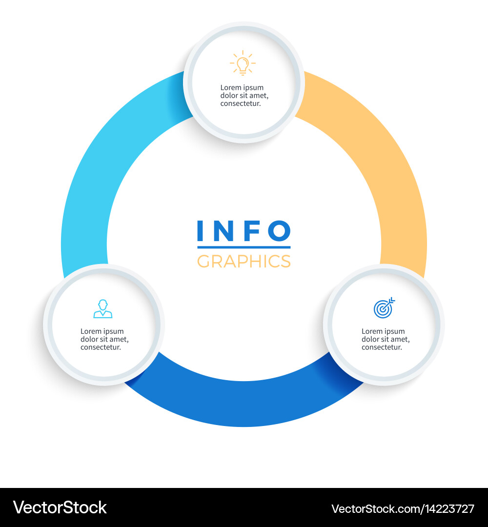 Three Section Presentation Template vector image