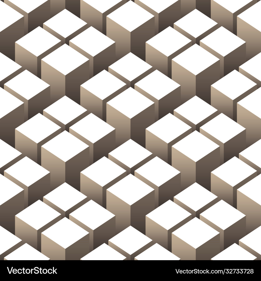 Abstract 3d seamless pattern Vector Image