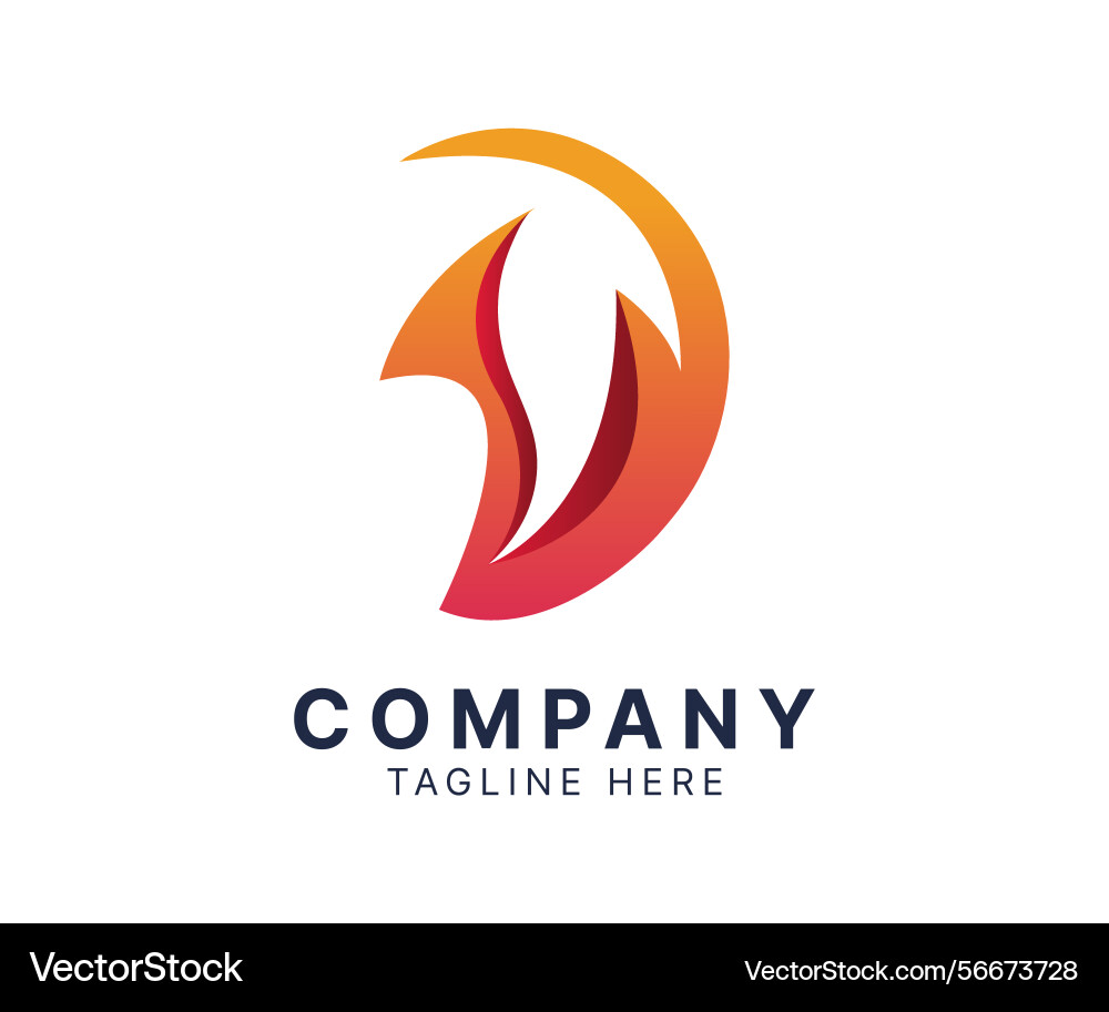 Abstract logo with dynamic gradient shape Abstract logo with dynamic gradient shape Vector Image