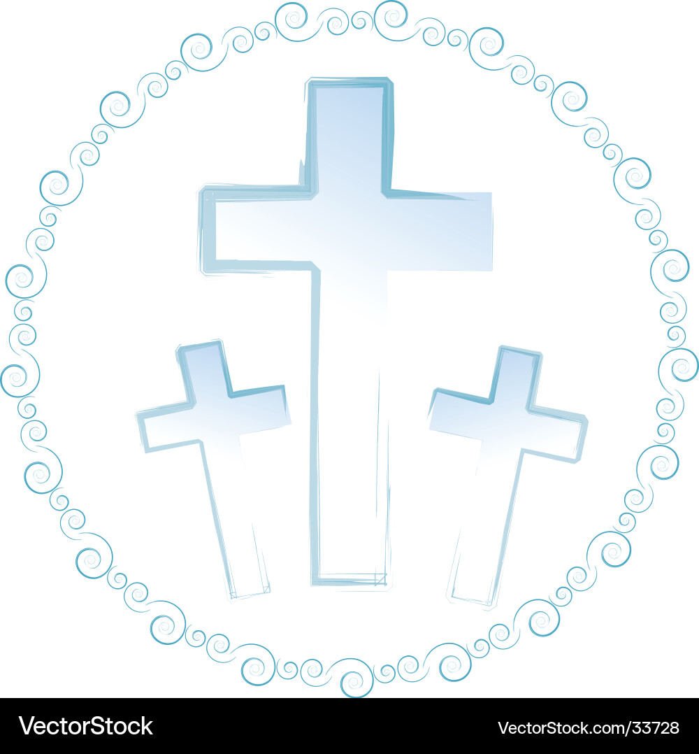 Christian Crucifixes Vector Image