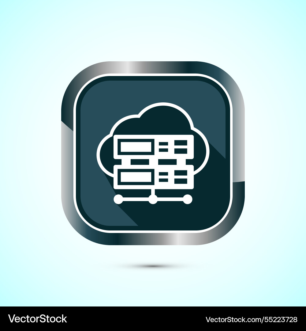 Data center icon design computer server Data center icon design computer server vector image