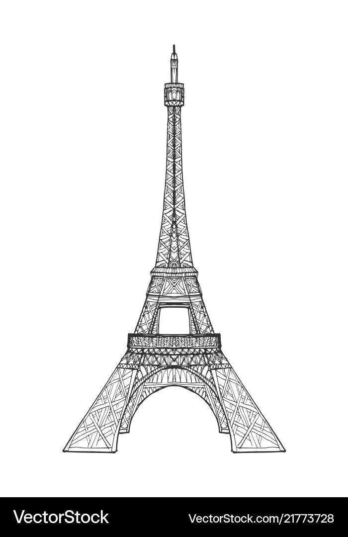 Eiffel Tower Sketch vector image