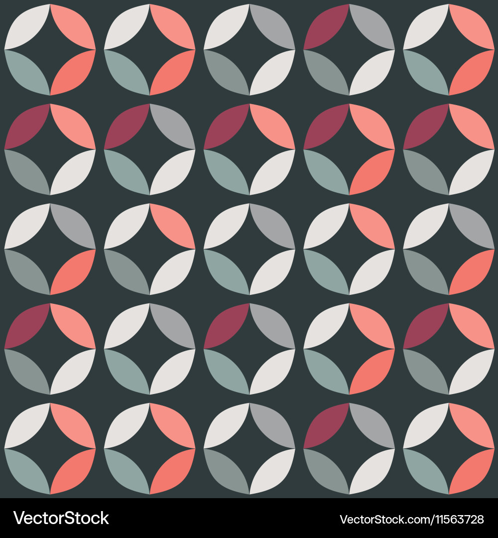 Geometric seamless pattern with colorful circles vector image