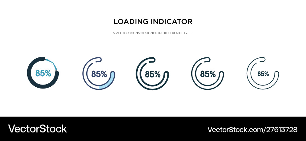 Loading indicator icon in different style two Vector Image