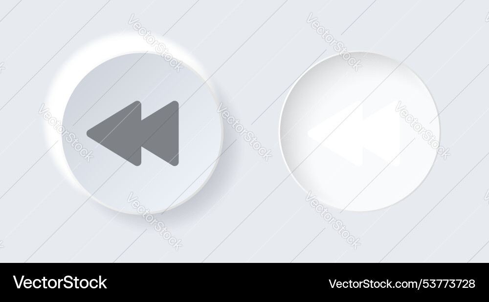 Neumorphic round on and off button for interface vector image