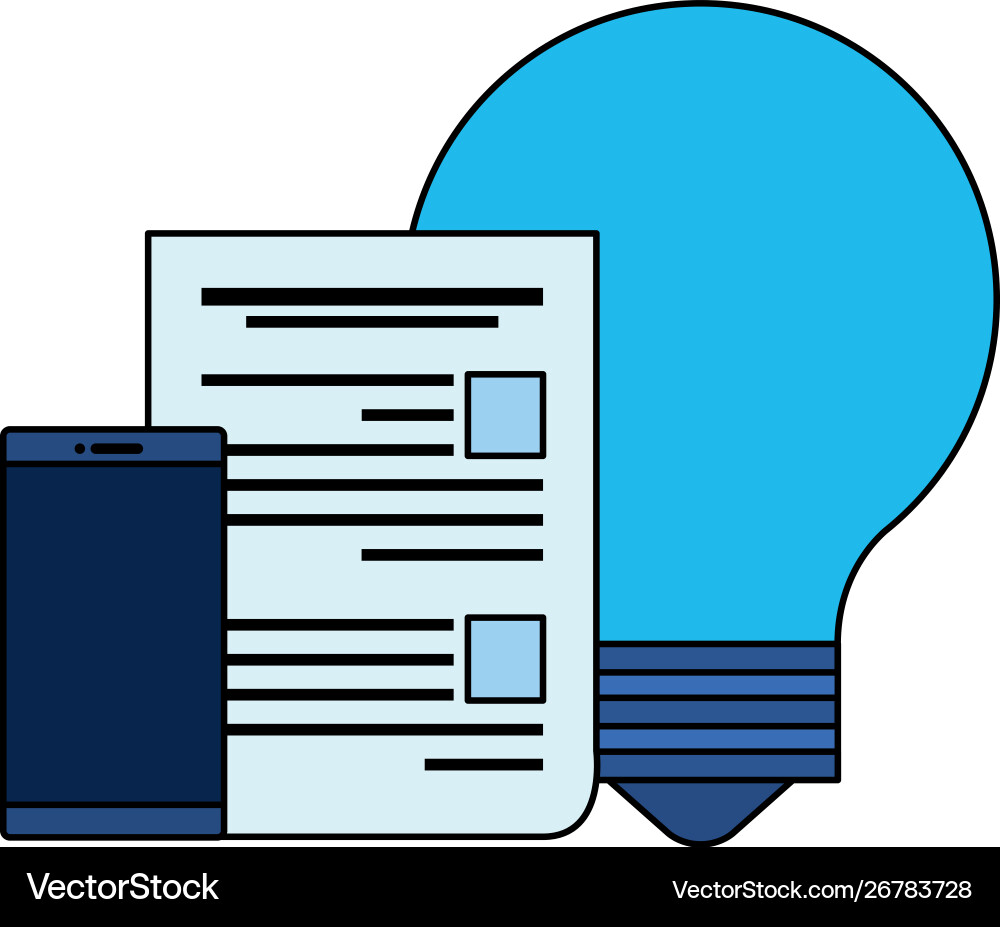 Paper document file with bulb light Vector Image