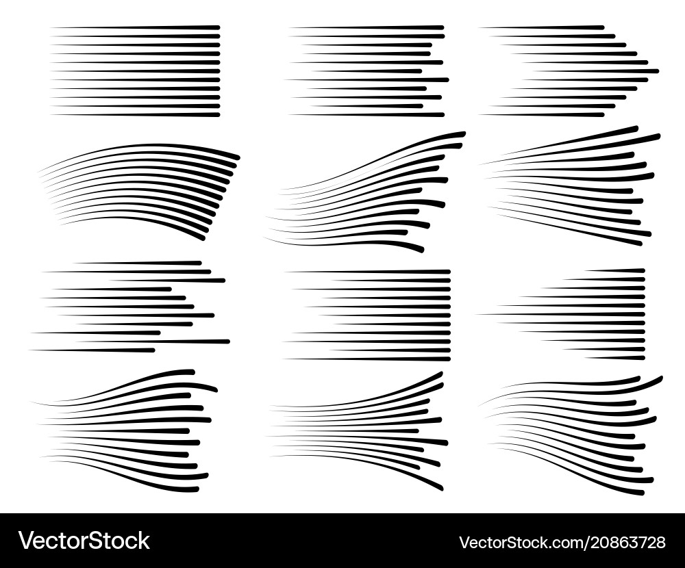 Speed Motion Lines - Fast & Dynamic Royalty Free Vector