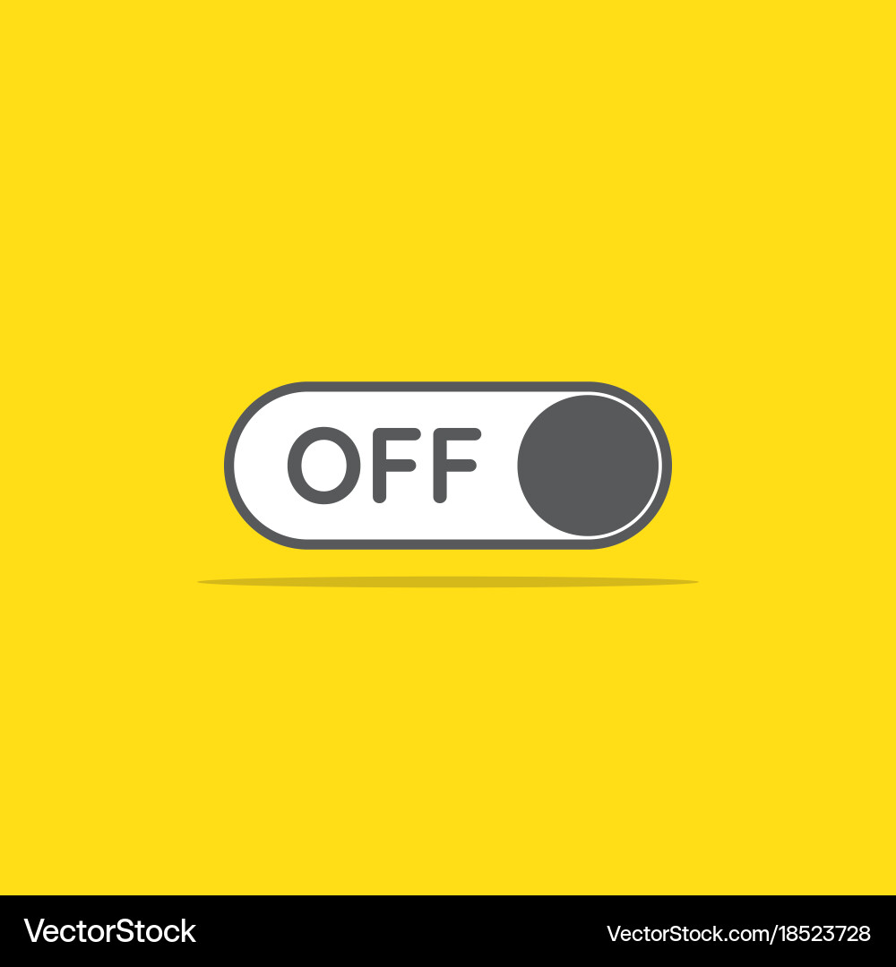 Switch off toggle icon in flat style vector image