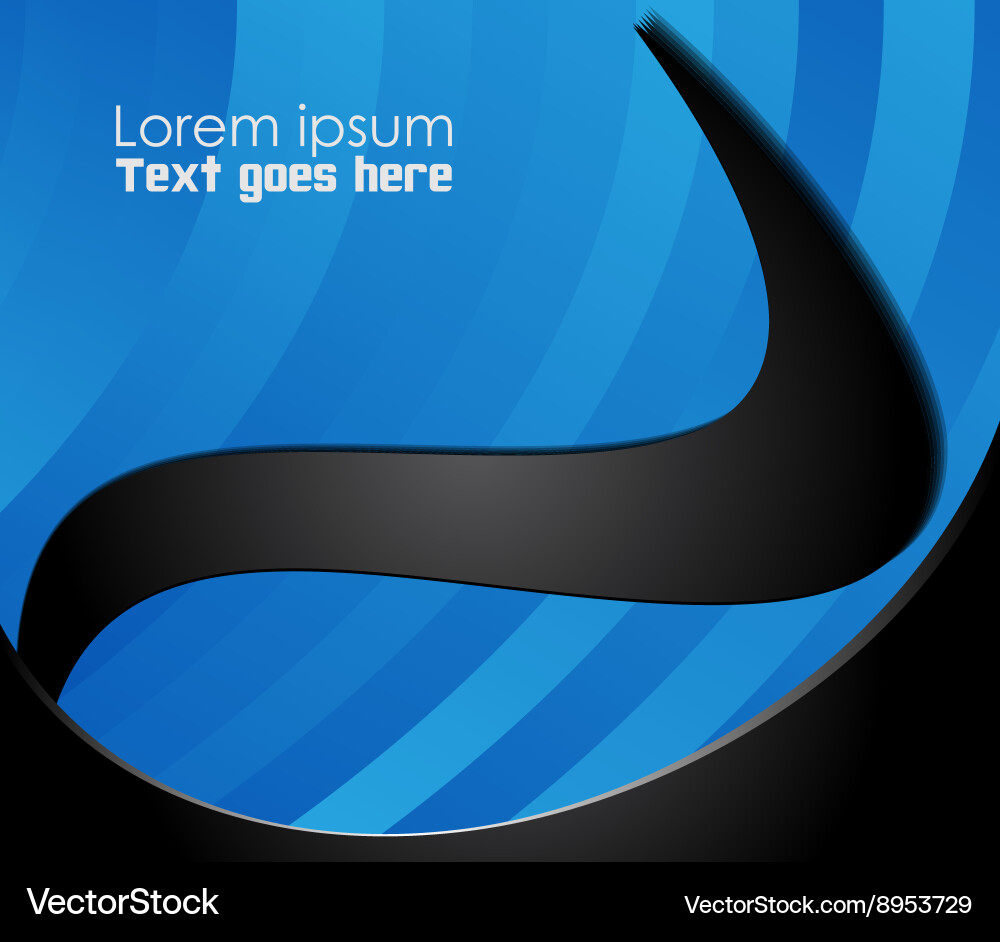 Blue background line curve for text and mes vector image