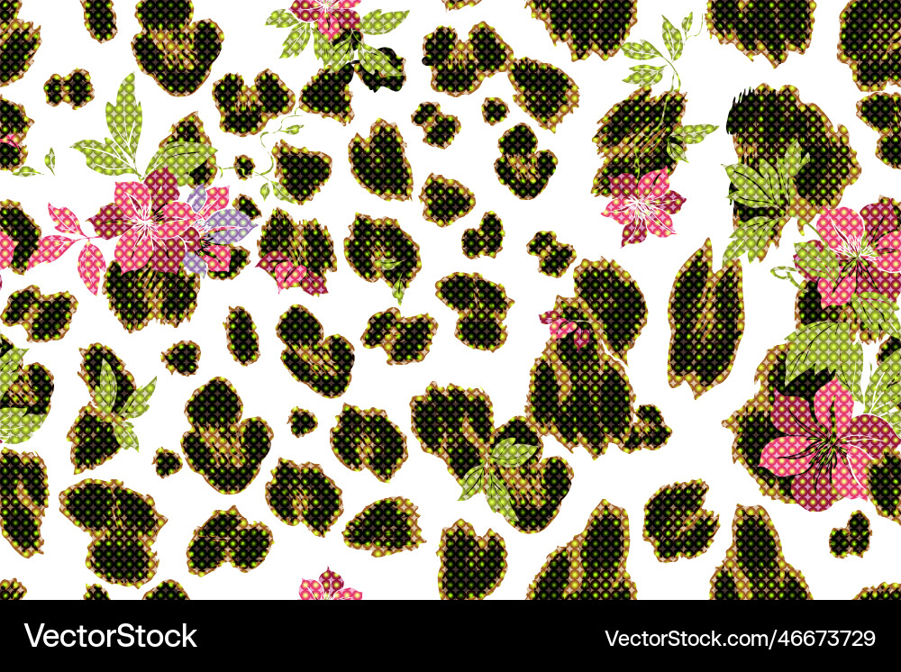 Cassic leopard seamless repeating pattern Cassic leopard seamless repeating pattern Vector Image
