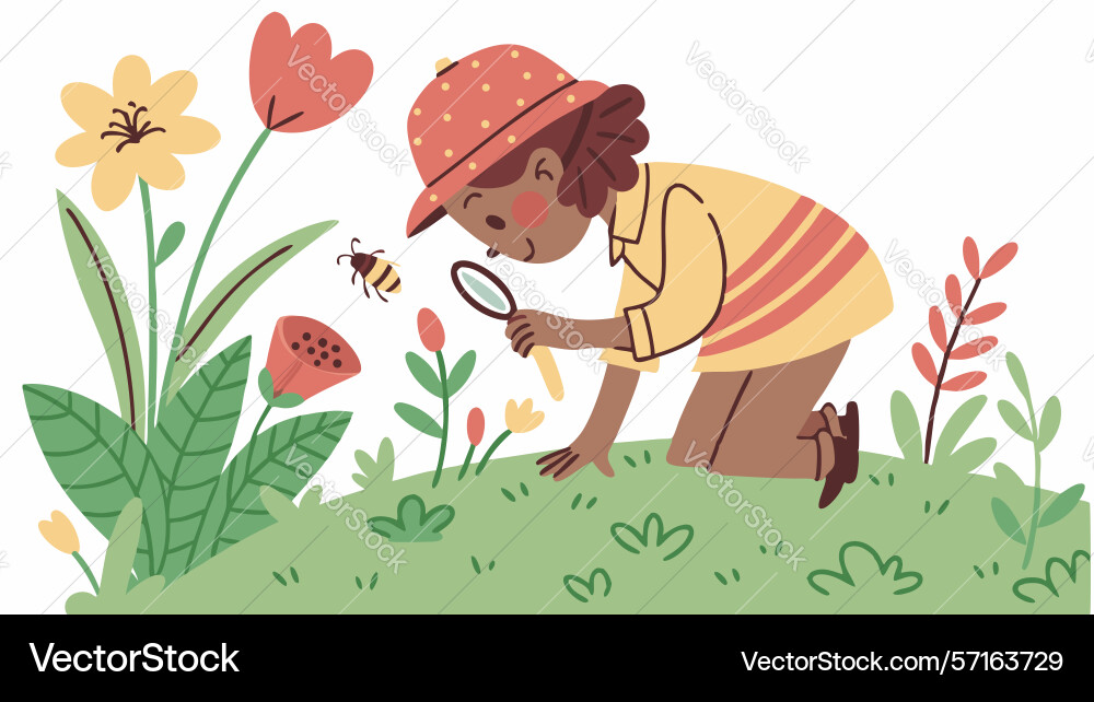 Child playing with building blocks indoors design Vector Image