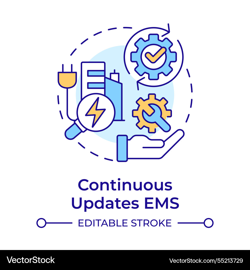 Continuous updates ems multi color concept icon Continuous updates ems multi color concept icon vector image