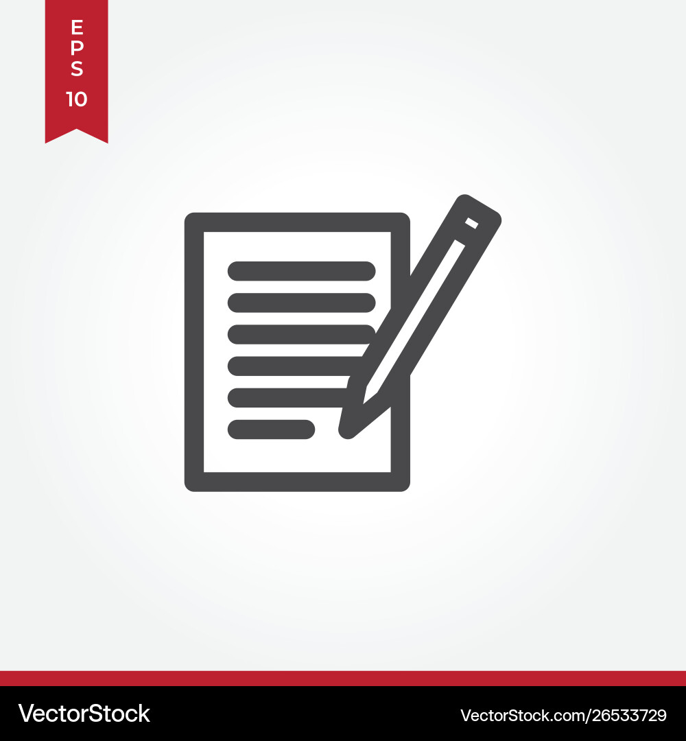 Contract icon in modern style for web site vector image