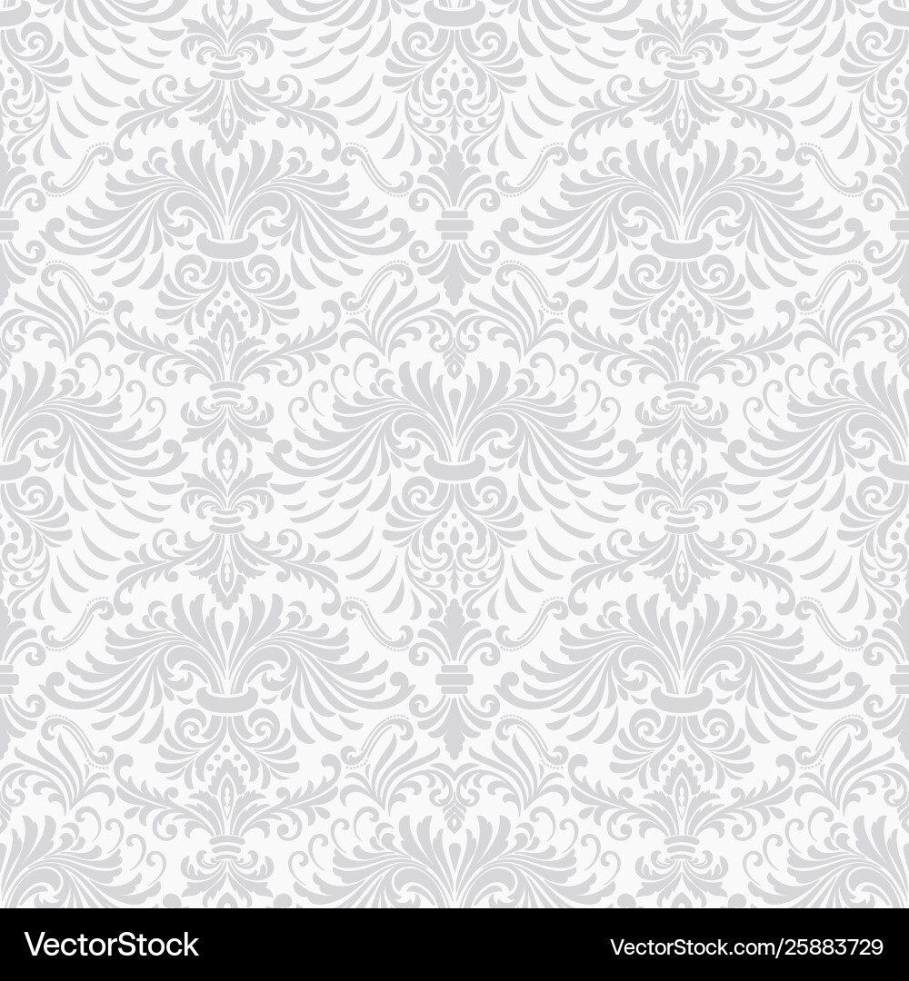 Damask Floral Pattern Vector Image