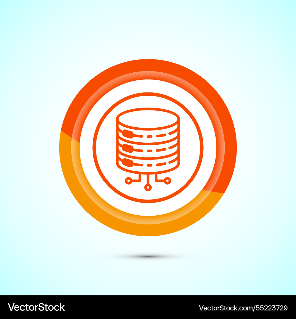 Data center icon design computer server Data center icon design computer server vector image