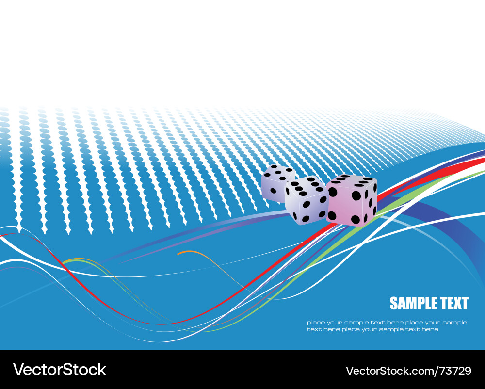 Dots background with dice vector image